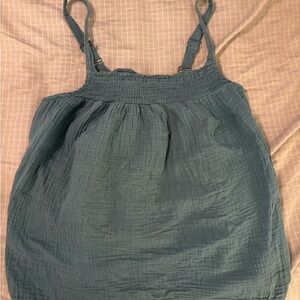 JoySpun Teal Smocked Top